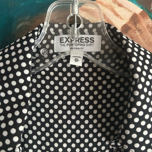 Classic Y2K Black and White Polka Dot Men's Shirt XS - Picture 7 of 16